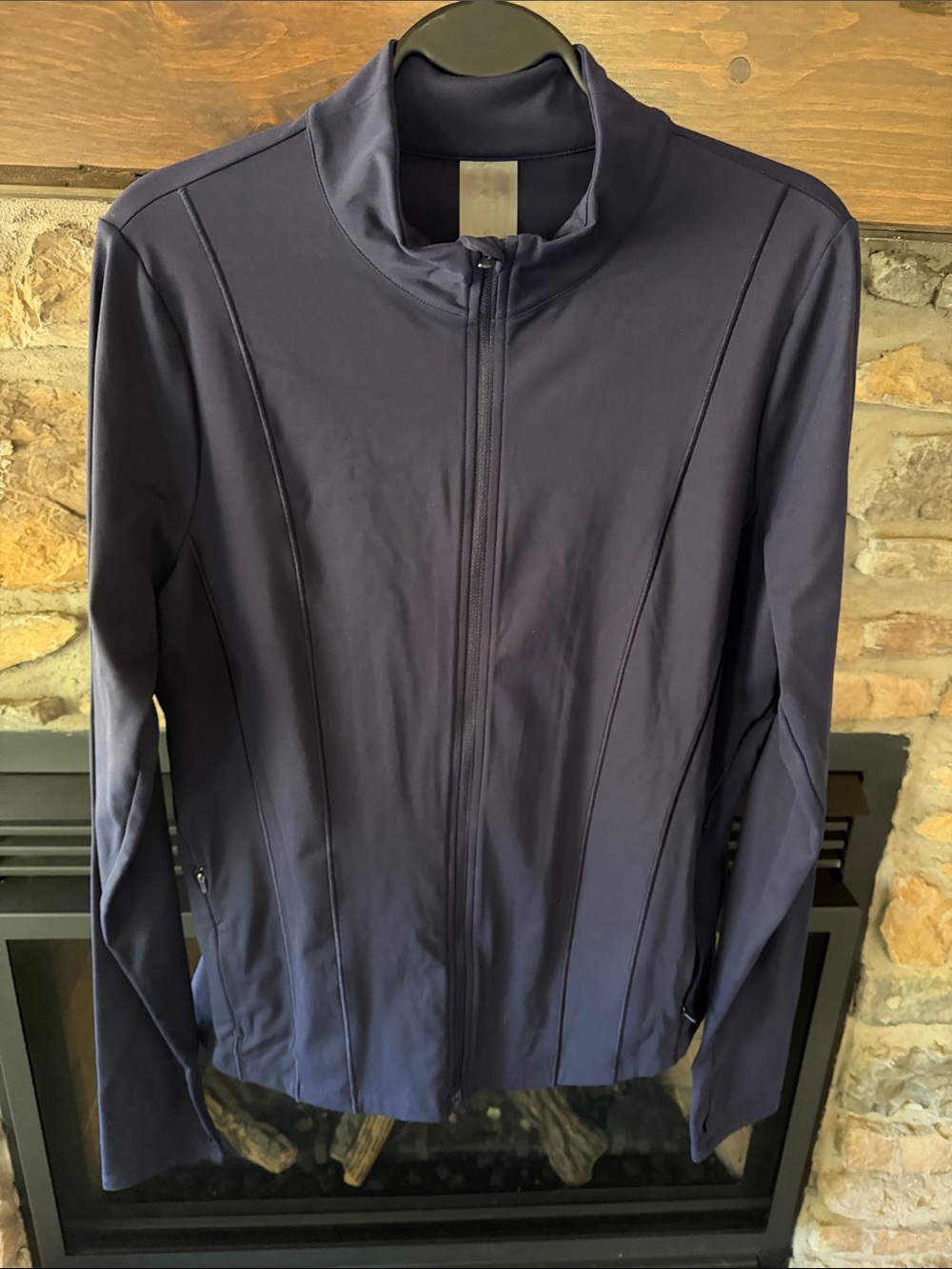 Navy Calia Zip-Up Lightweight Jacket